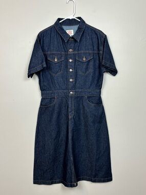 Levi Strauss Signature Dress Womens Small Blue Denim Festival Western Popover